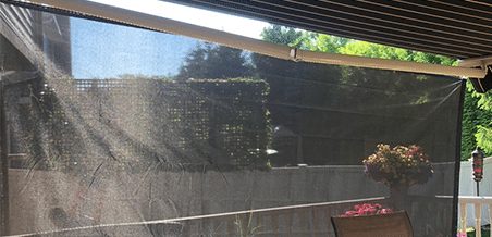 Customize your retractable awning with a front or side screen